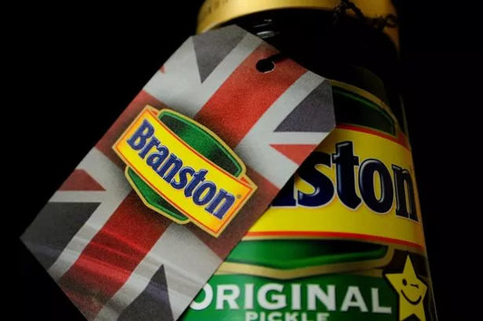 Branston Original Pickle jar with Union Jack tag – classic British relish available in the Philippines.