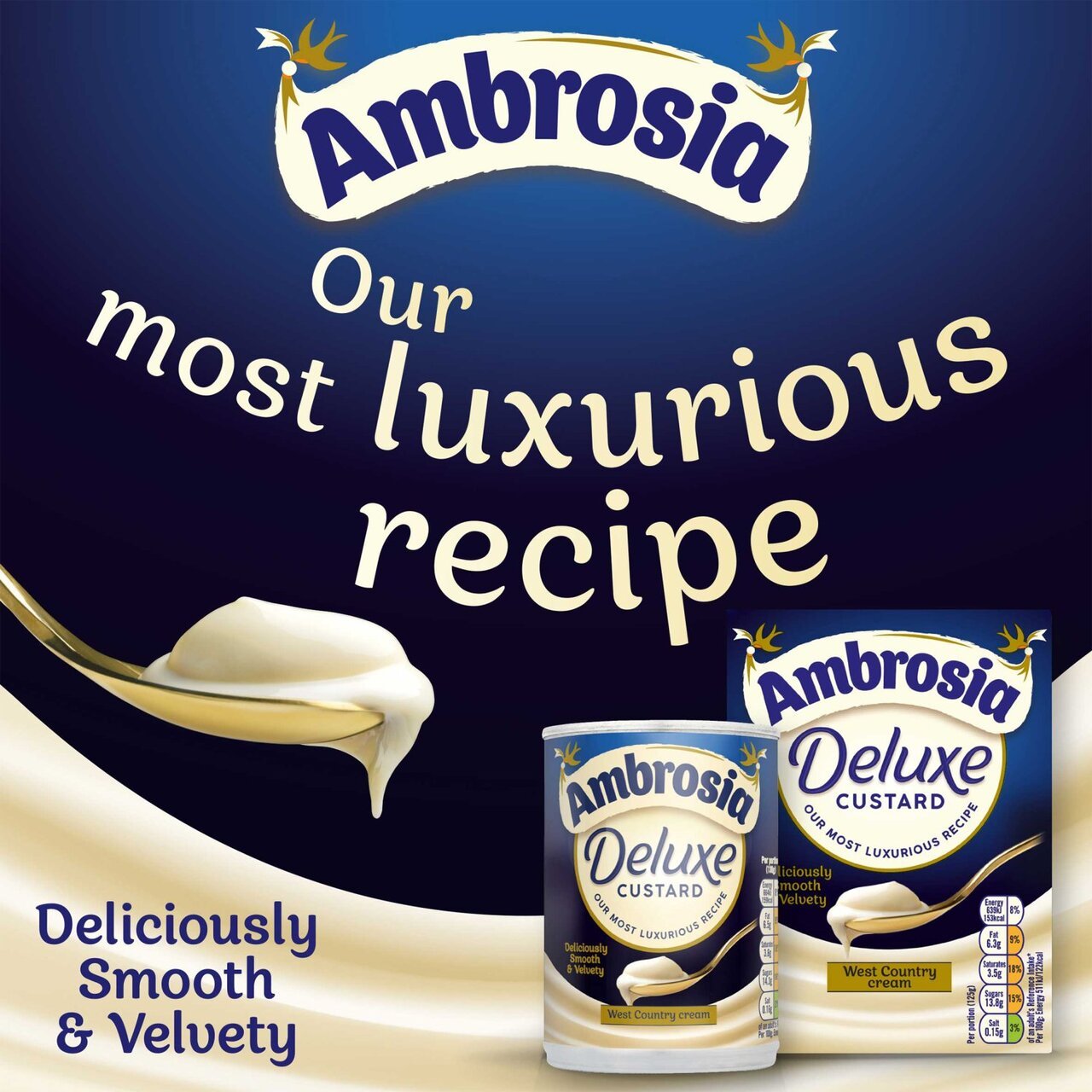 🍮 Ambrosia Deluxe Cream Custard 400g – Classic British Dessert