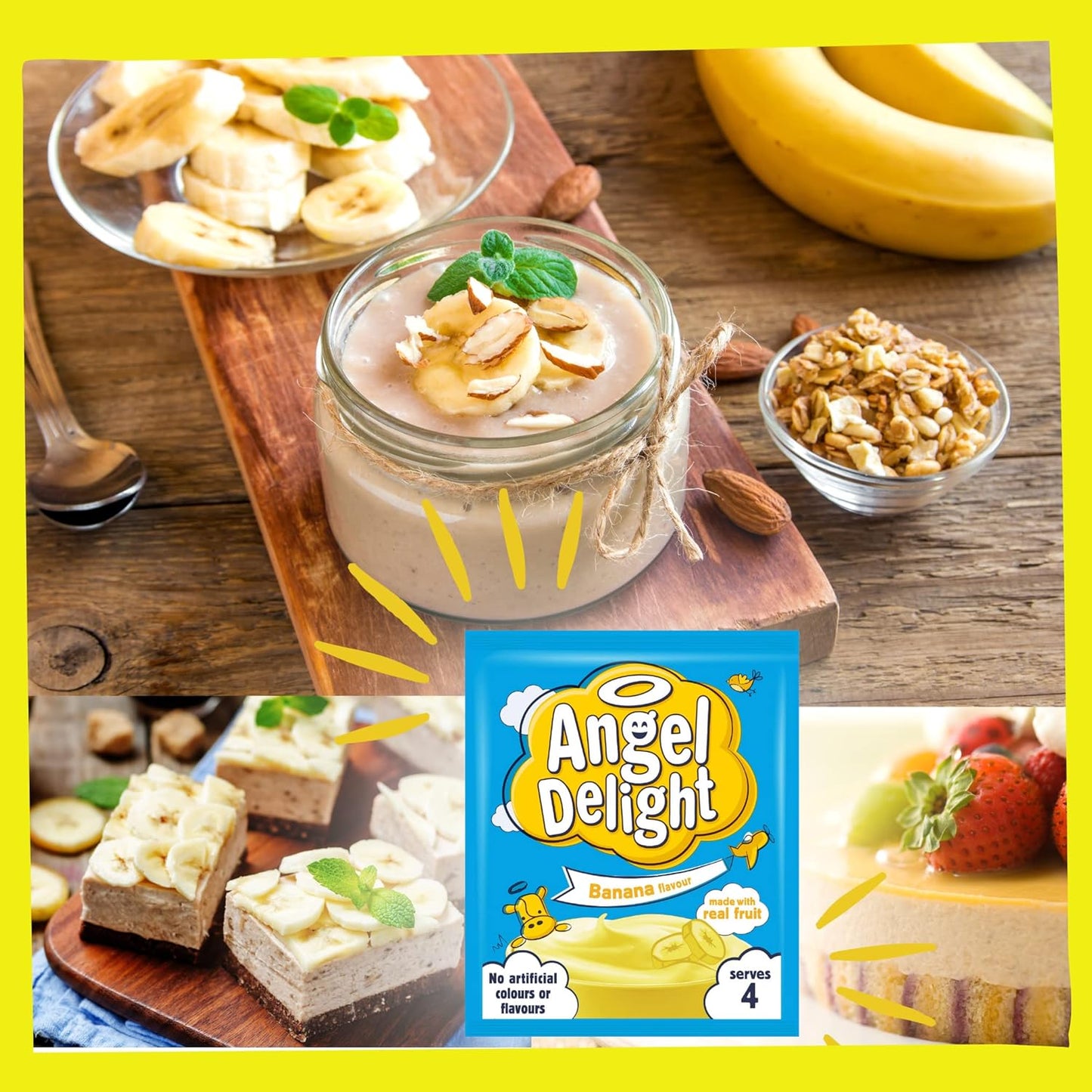 π Angel Delight Banana Instant Dessert Mix 59g β Light, Creamy British Treat