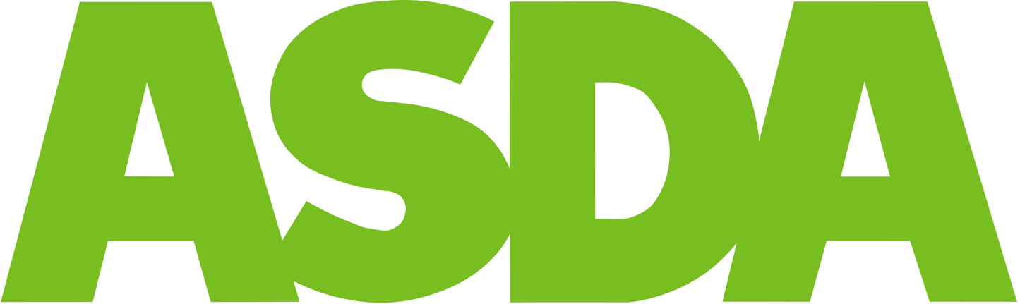 Green ASDA logo on a green background