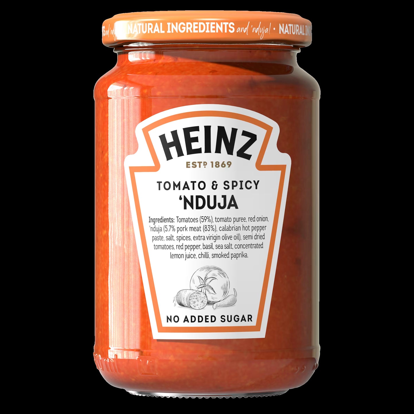 🍝 Heinz Tomato & Spicy 'Nduja Pasta Sauce 350g – Bold British-Italian Sauce