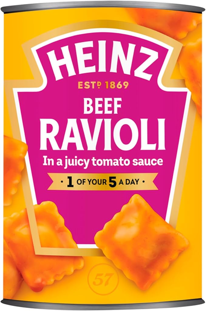 Heinz Ravioli in Tomato Sauce 400g – British Tinned Pasta, Buy British PH