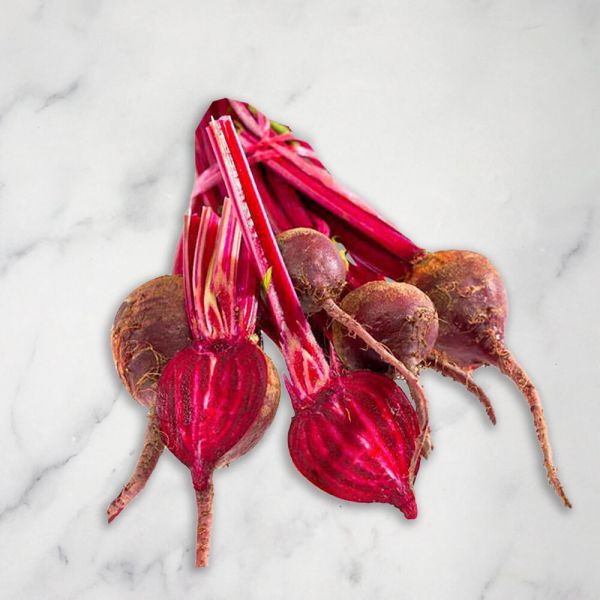 Beets on a marble surface