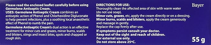 Original Germolene Antiseptic Cream 55g – British First Aid Cream, Buy British PH