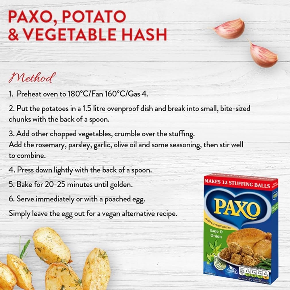 🌿 Paxo Sage and Onion Stuffing Mix 170g – Classic British Side