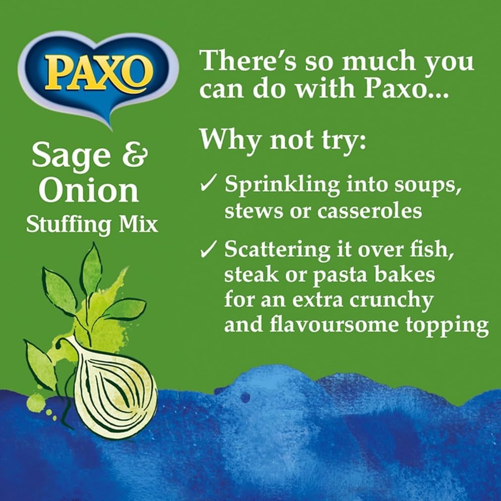 🌿 Paxo Sage and Onion Stuffing Mix 170g – Classic British Side