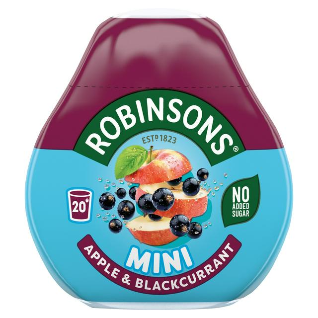 Robinsons Mini Squash Apple & Blackcurrant 66ml – British No Sugar Drink, Buy British PH