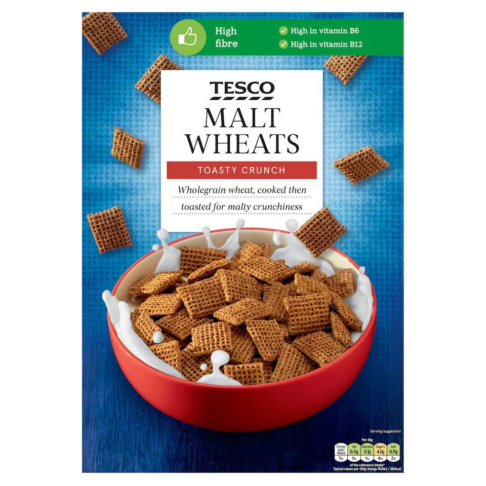 Tesco Malt Wheats Cereal 750g – British Wholegrain Breakfast, Buy British PH
