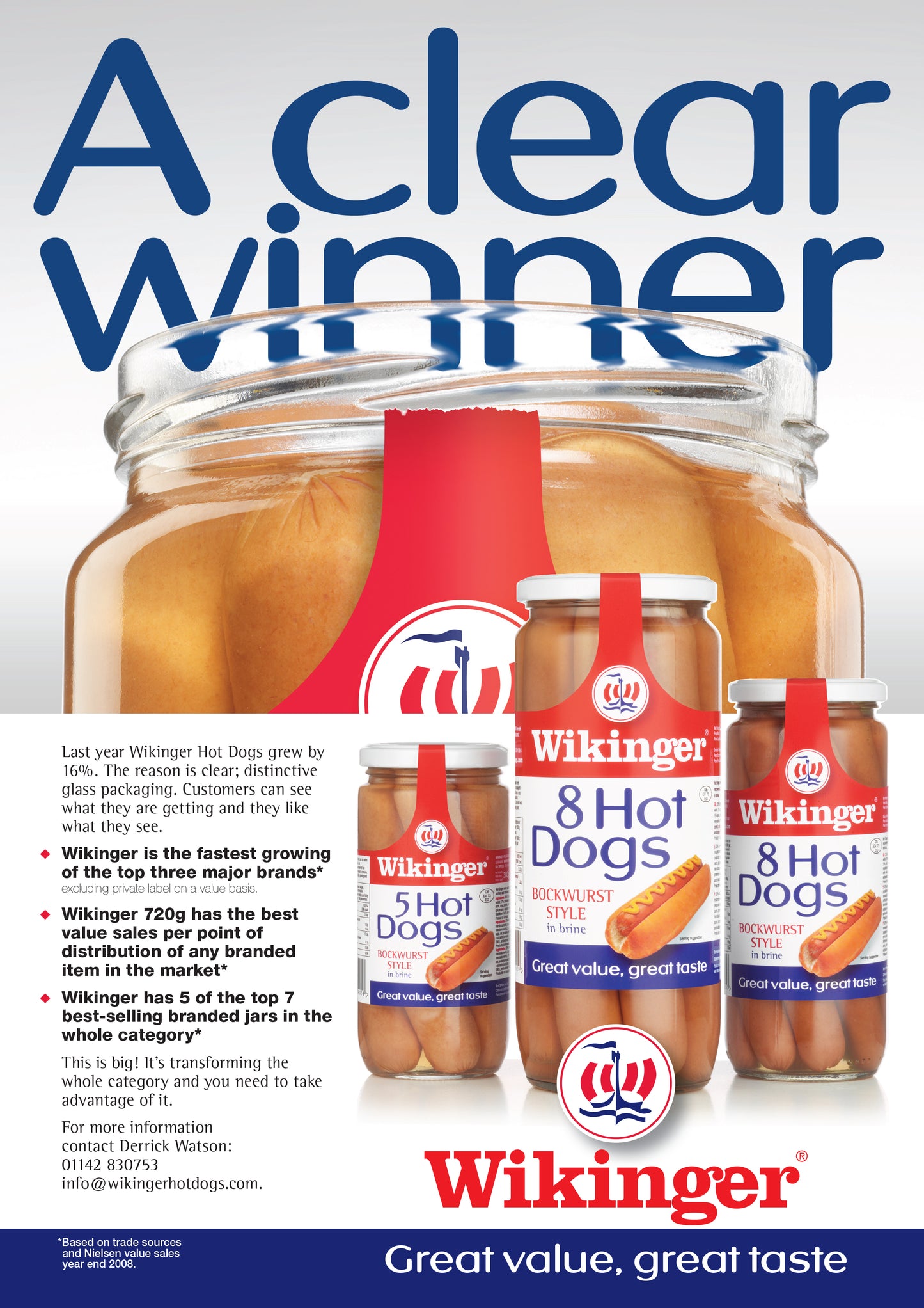 🌭 Wikinger Bockwurst Style Hot Dogs in Brine 1030g – German-Style Sausages Loved in the UK