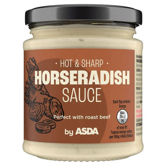ASDA Horseradish Sauce 180g – British Condiment Jar, Buy British PH