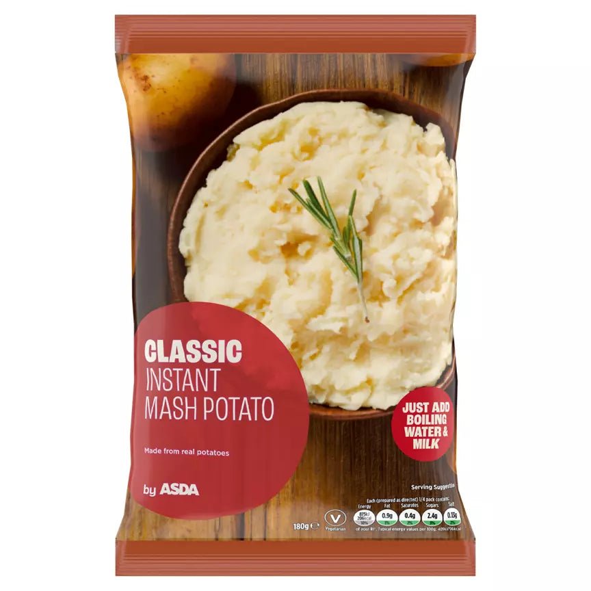 ASDA Instant Mash Potato 180g – British Quick Side Dish, Buy British PH