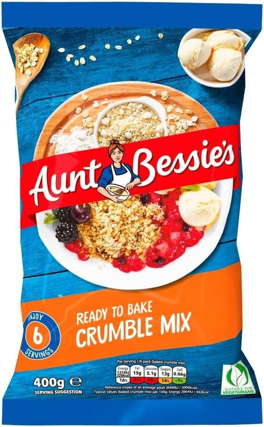 🥧 Aunt Bessie’s Golden Crumble Mix 400g – Classic British Dessert