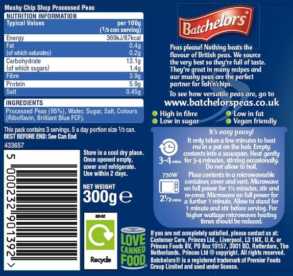 🥫 Chip shop style mushy peas 300g – British Classic Side