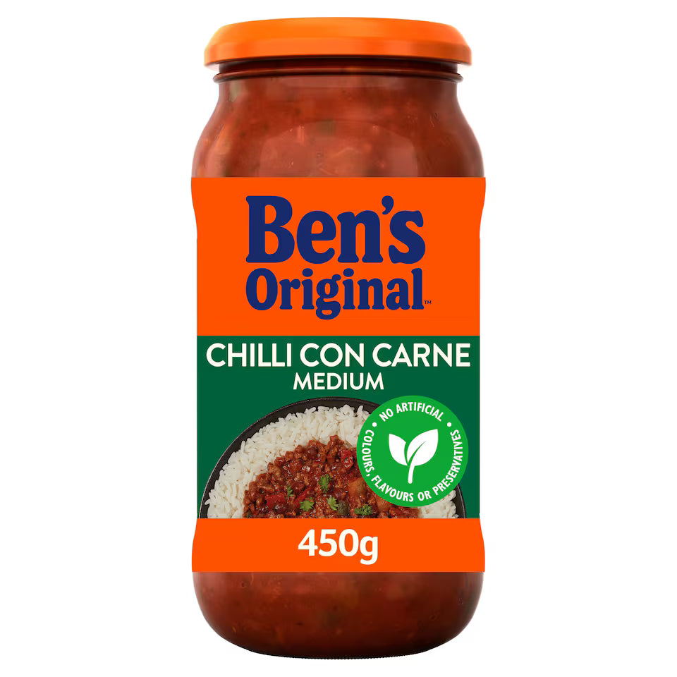 Jar of Ben's Original Chilli Con Carne Medium on a white background