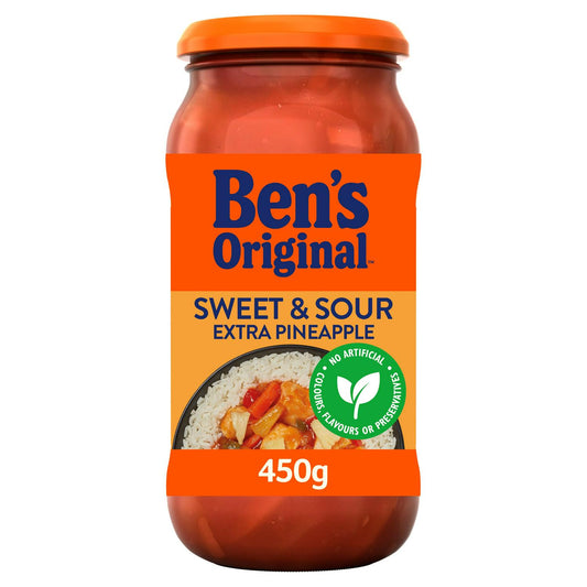 🍯 Ben’s Original Sweet & Sour Extra Pineapple Sauce 450g – Tangy British Favourite