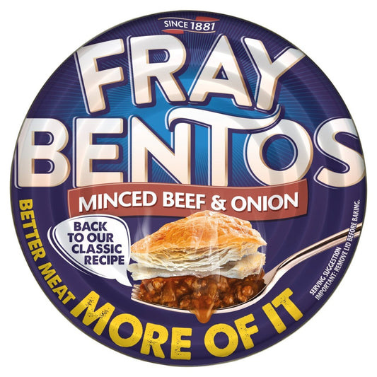 Fray Bentos Mince Beef and Onion Pie 425g – British Tinned Meat Pie, Buy British PH