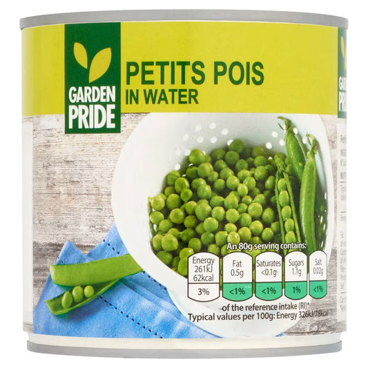 Garden Pride Petit Pois 400g – Tinned British Sweet Peas, Buy British PH