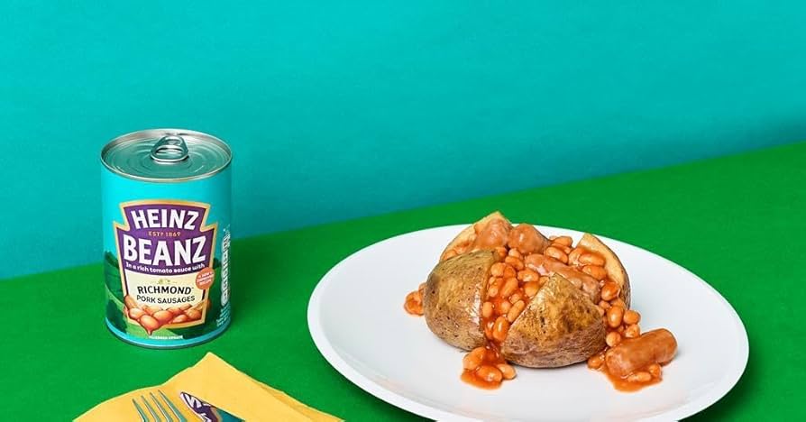 🌭 Heinz Baked Beans and Richmond Sausages 415g – British Tin Tea Sorted
