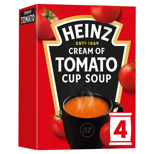 Heinz Cream of Tomato Cup Soup – 4 Sachets, British Instant Soup, Buy British PH