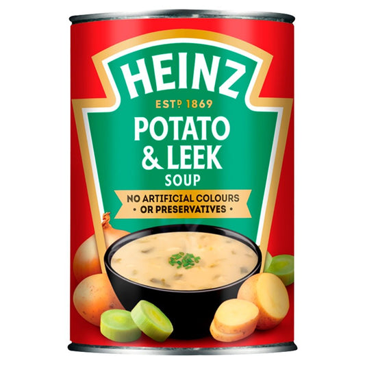 Heinz Potato & Leek Soup 400g – British Creamy Tinned Soup, Buy British PH