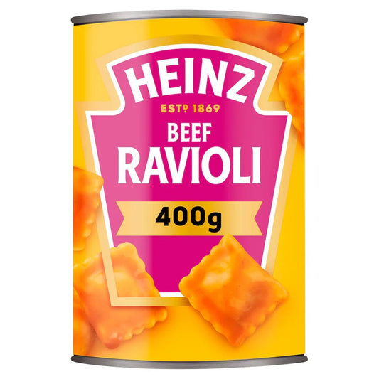 Heinz Ravioli in Tomato Sauce 400g – British Tinned Pasta, Buy British PH
