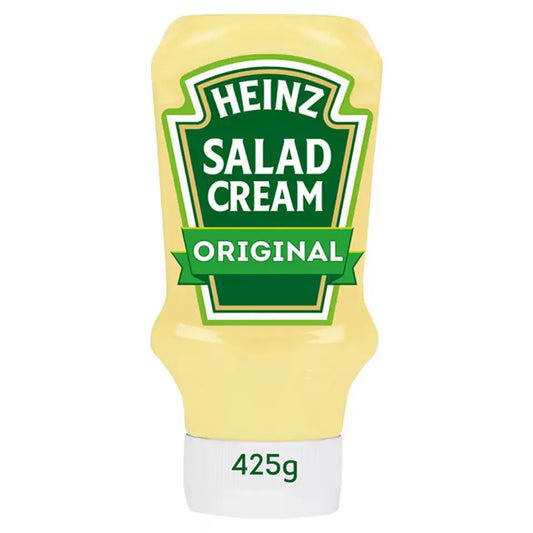 A bottle of Heinz Salad Cream on white background 