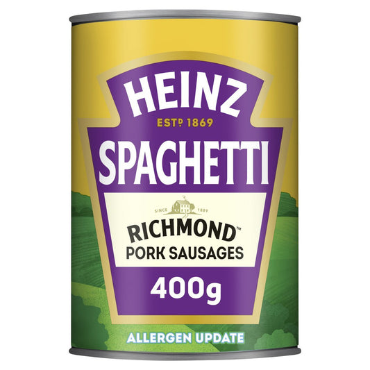 🥫 Heinz Spaghetti with Richmond Pork Sausages 400g – British Comfort Meal