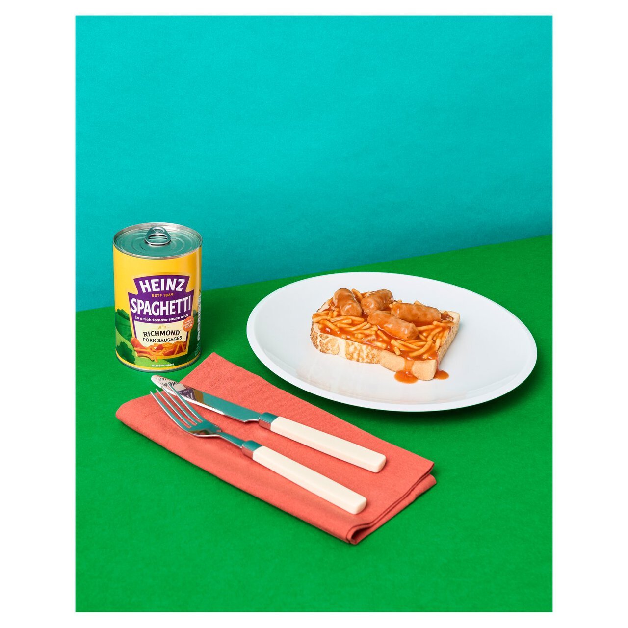 🥫 Heinz Spaghetti with Richmond Pork Sausages 400g – British Comfort Meal