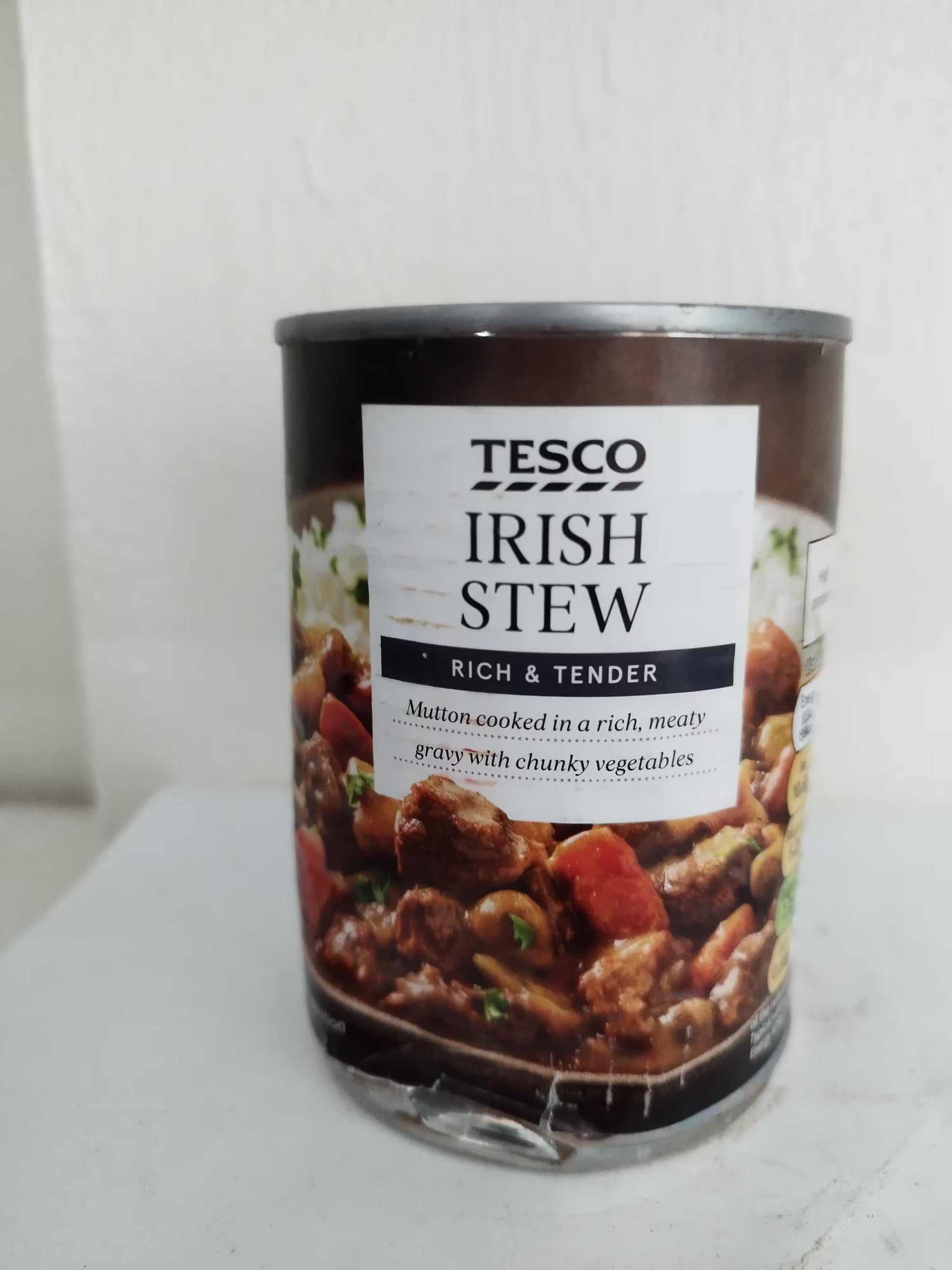 Tesco Irish Stew 392g dented tin UK-imported British stew Philippines