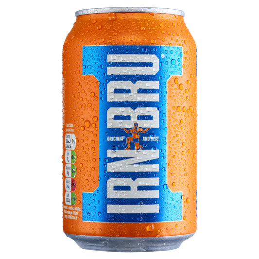 IRN-BRU Original Scottish Soft Drink CAN on White Background