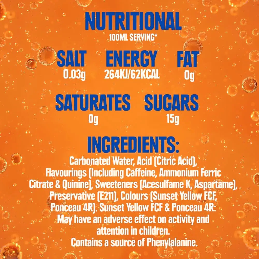 IRN-BRU Original Scottish Soft Drink ingredients 