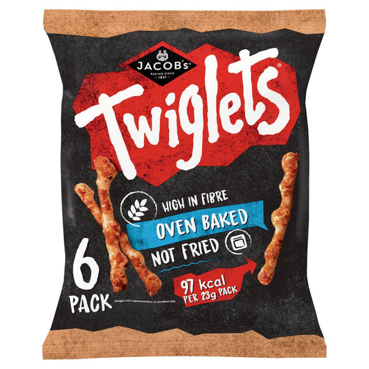 Jacobs Twiglets 6 x 24g – Marmite-Flavoured Wheat Snacks, Buy British PH