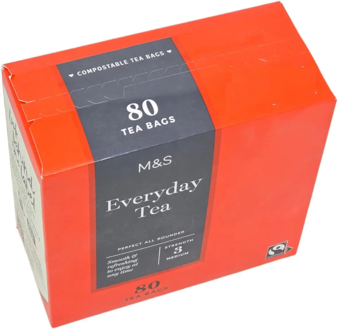 Box of M&S Everyday Tea with 80 tea bags on a white background