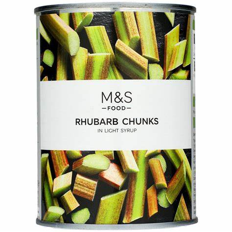 M&S Rhubarb Chunks 560g – British Tinned Fruit for Puddings, Buy British PH