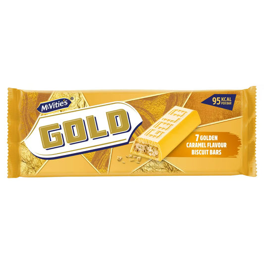 McVitie's Gold biscuit bar packaging on a white background