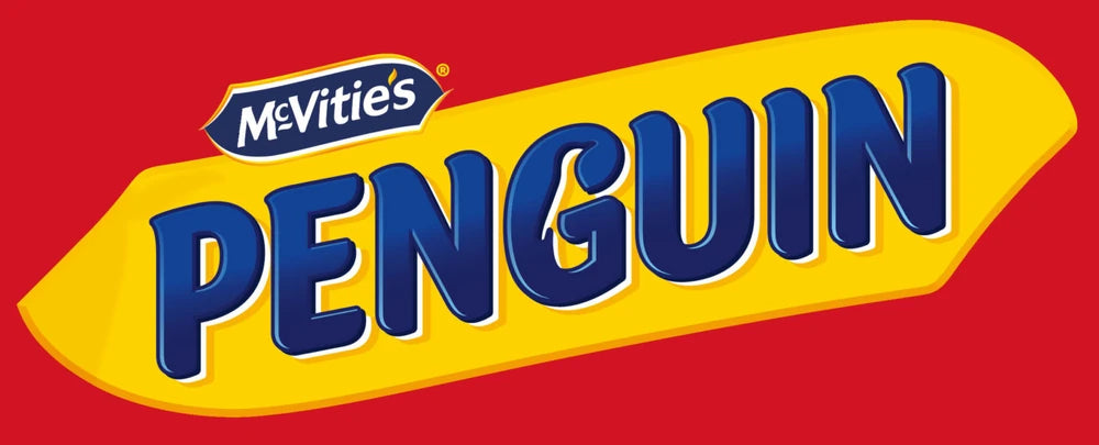 McVitie's Penguin logo on a red background