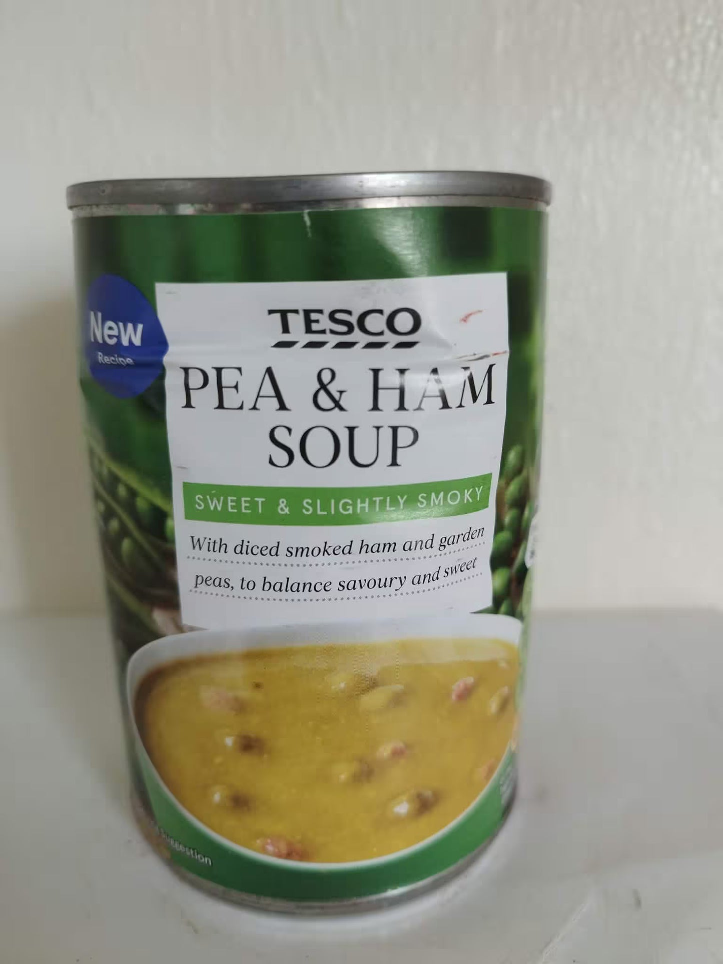 🥫 Tesco Pea & Ham Soup 400g – 10% OFF (Dented Tin)