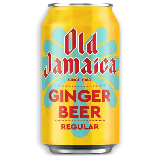 Can of Old Jamaica Ginger Beer on a white background