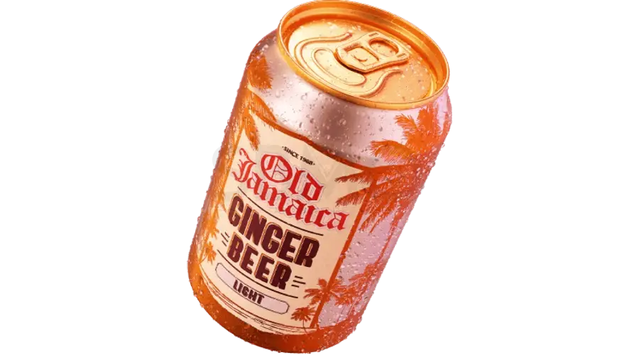 Can of Old Jamaica Ginger Beer on a white background