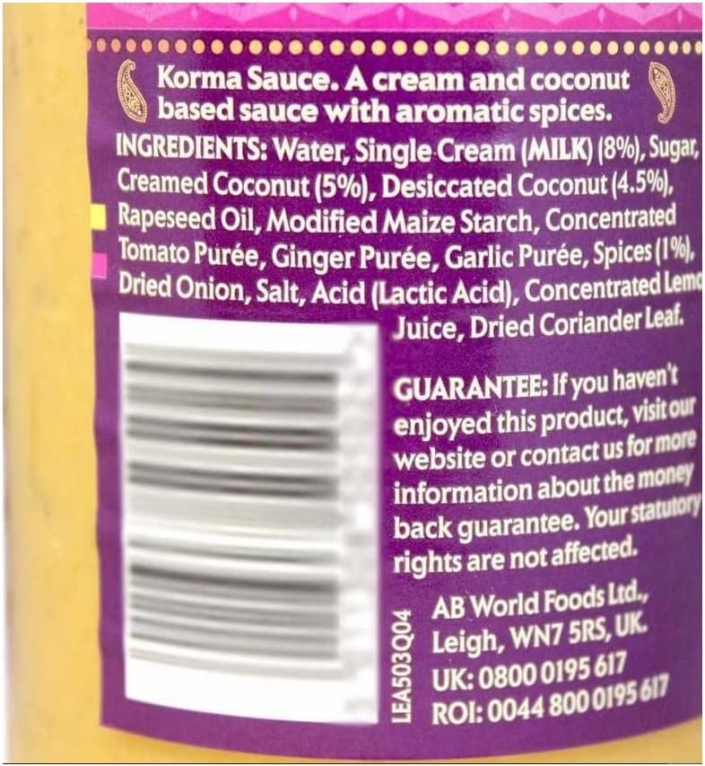 Patak’s Mild Korma Sauce 450g – British Curry Sauce Jar, Buy British PH