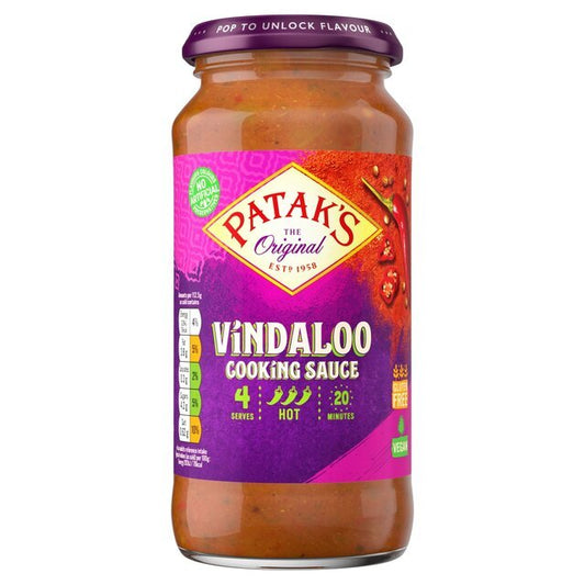 Patak’s Vindaloo Curry Sauce 450g – British Spicy Curry Base, Buy British PH