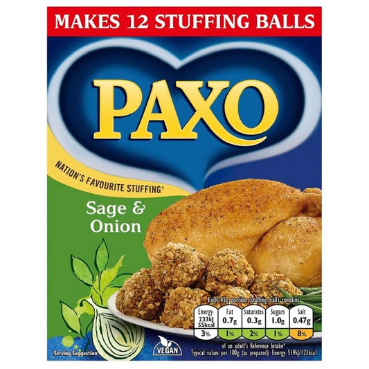 🌿 Paxo Sage and Onion Stuffing Mix 170g – Classic British Side