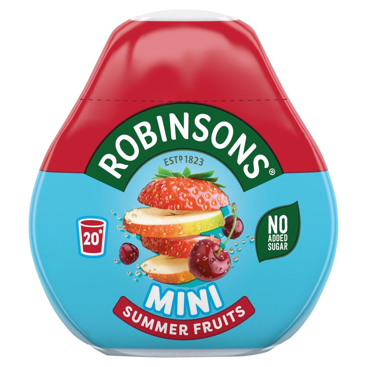 Robinsons Mini Summer Fruits Squash 66ml – British Cordial Bottle, Buy British PH