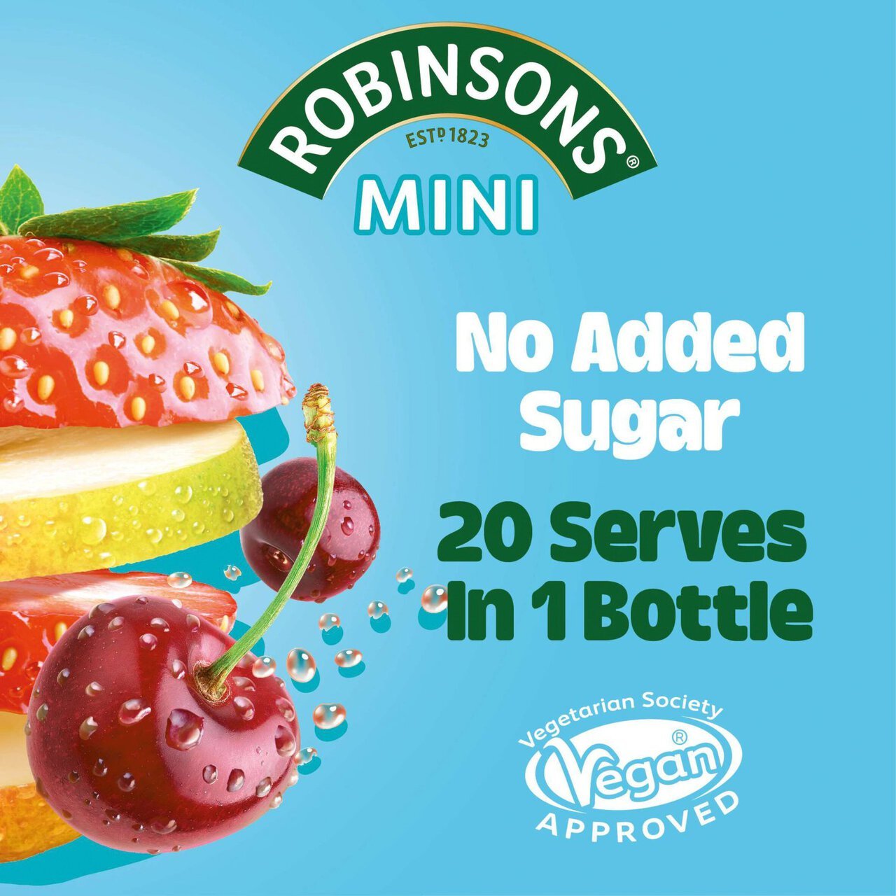 Robinsons Mini Summer Fruits Squash 66ml – British Cordial Bottle, Buy British PH
