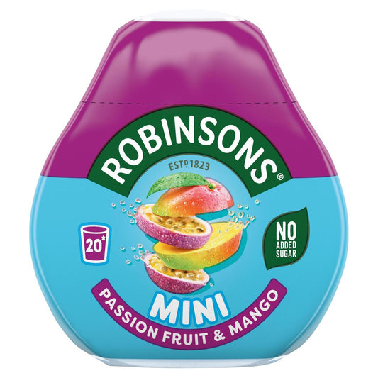 Robinsons Mini Passion Fruit & Mango Squash 66ml – British Cordial, Buy British PH