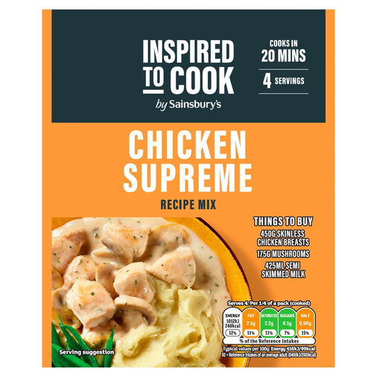 Sainsbury's Chicken Supreme Recipe Mix 38g – British Creamy Sauce Sachet, Buy British PH