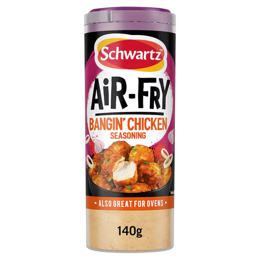 Schwartz Air-Fry Bangin' Chicken seasoning can on a white background