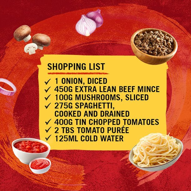 🍝 Schwartz Authentic Spaghetti Bolognese Sauce Mix 40g – Classic Italian-British Comfort