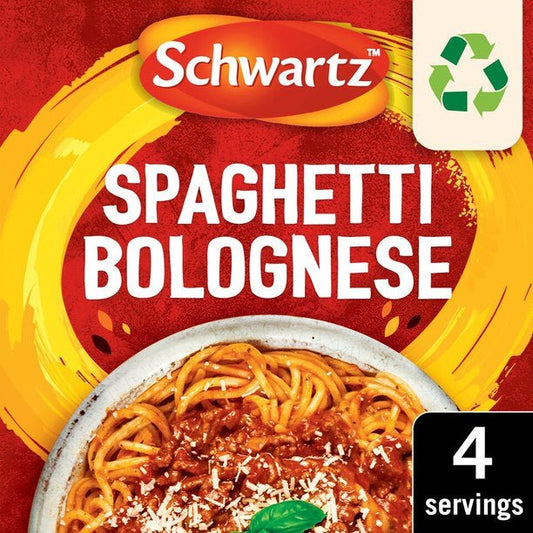 Schwartz Spaghetti Bolognese Sauce Mix 40g – British Recipe Sachet, Buy British PH
