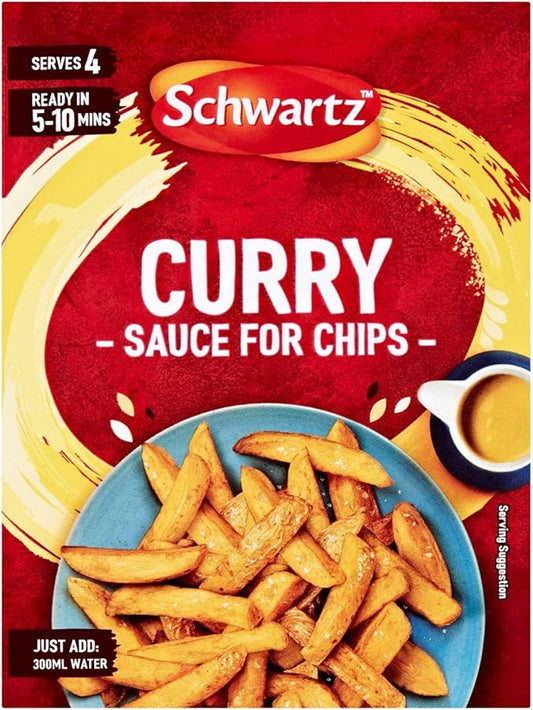 Schwartz Curry Sauce for Chips 30g – British Takeaway Style Mix, Buy British PH
